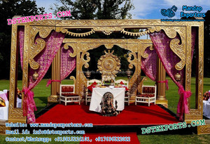 Mandap de mariage traditionnel du sud de l'Inde, décoration de mandap de mariage du sud de l'Inde, derniers modèles de mandaps de mariage, événement au Nouveau-Mexique - Product Image 6