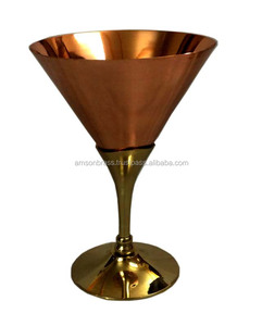 Verre à cocktail en cuivre pur, design moderne, pour table, verre à boire, vaisselle écologique à prix abordable - Product Image 2