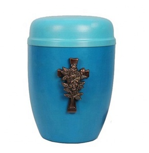 Urna de cremación metálica para cenizas humanas, urna de cremación europea económica, urna metálica funeraria económica, mejor precio. - Product Image 1