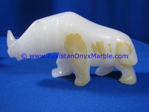 Ónix rinoceronte tallado Animal estatua elegante jardín ornamento estatuilla - Product Image 6