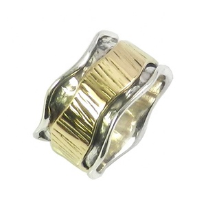 Unisex 925 Sterling Silver Brass Vintage <b>Spinner</b> <b>Ring</b> Handmade Fancy Jewelry Eternity Vermeil Wedding Party Fine Jewelry - Product Image 1