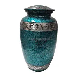Migliore qualità di metallo funebre fatto a mano urna produttore di cremazione urna per ceneri cremazione urna pietra finito