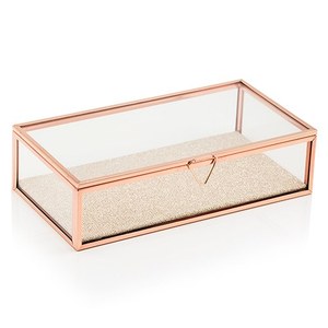<b>Glass</b> Jewelry <b>Box</b> with Decorative Metal Frame - Product Image 5