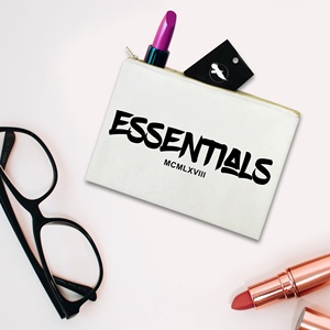 Sac en toile écologique personnalisé imprimé à fermeture éclair avec décoration en perles et lettres Design unique de perles - Product Image 6