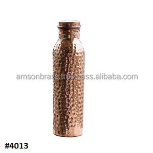 Designer Travels Bouteille d'eau en cuivre pur Bouteille d'eau en cuivre pour la salle de sport Yoga Workout Bienfaits pour la santé Bouteille de médecin immédiatement - Product Image 3