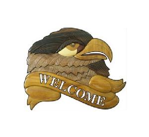 Hand Carved Wood <b>Art</b> Intarsia <b>PIRATE</b> SHIP Sign Wall Plaque Home Office Decor - Product Image 2