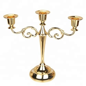 <b>Gold</b> Three Arms <b>Candelabra</b> Available - Product Image 2