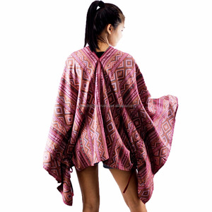 Ropa de mujer de NAPAT, venta al por mayor, Poncho de manga grande, bufanda de algodón, Poncho - Product Image 2