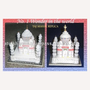 Modèle de sculpture en marbre blanc de haute qualité le plus beau et le plus exclusif du Taj Mahal pour la décoration intérieure et les cadeaux - Product Image 1