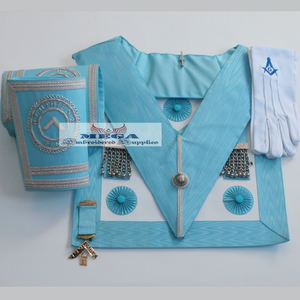 Tablier d'artisanat de broderie de maître maçon avec glands pour l'artisanat maçonnique - Product Image 1