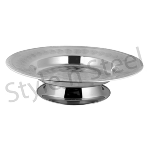 Nouveau design bol de fruits en acier de mariage de luxe assiette à dessert avec support en métal porte-fruits Design acier inoxydable - Product Image 1