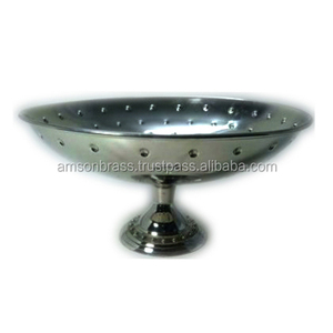 Table à manger en métal Bol de service Vaisselle standard Bol en métal Design pointillé - Product Image 1