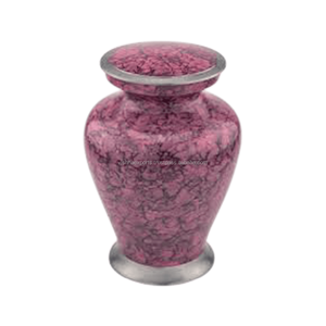 Urna de cremación de latón pintada en rosa moderna Estilo de diseño de metal - Product Image 1
