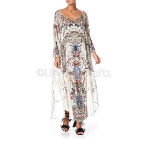 Bohemia nuevo adorno trabajo caftán 2019 Venta caliente playa Bikini Cover Up kaftan largo para mujeres - Product Image 1