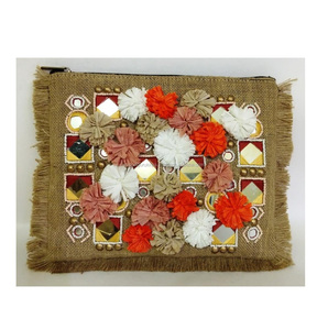 Bolso de hombro bordado para mujer Bolso de compras con patrón de hilo elegante con decoración - Product Image 6