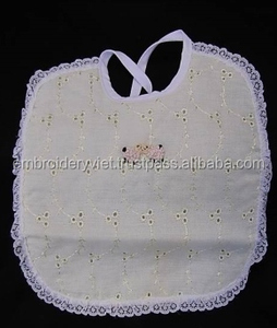 Mano bordado babero de bebé 100% algodón y algodon mejor de bebé de algodón orgánico babero - Product Image 4