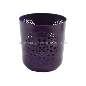 Bougeoir votif classique de haute qualité en métal violet finitions métal fer bougeoir votif décoration de la maison - Product Image 1