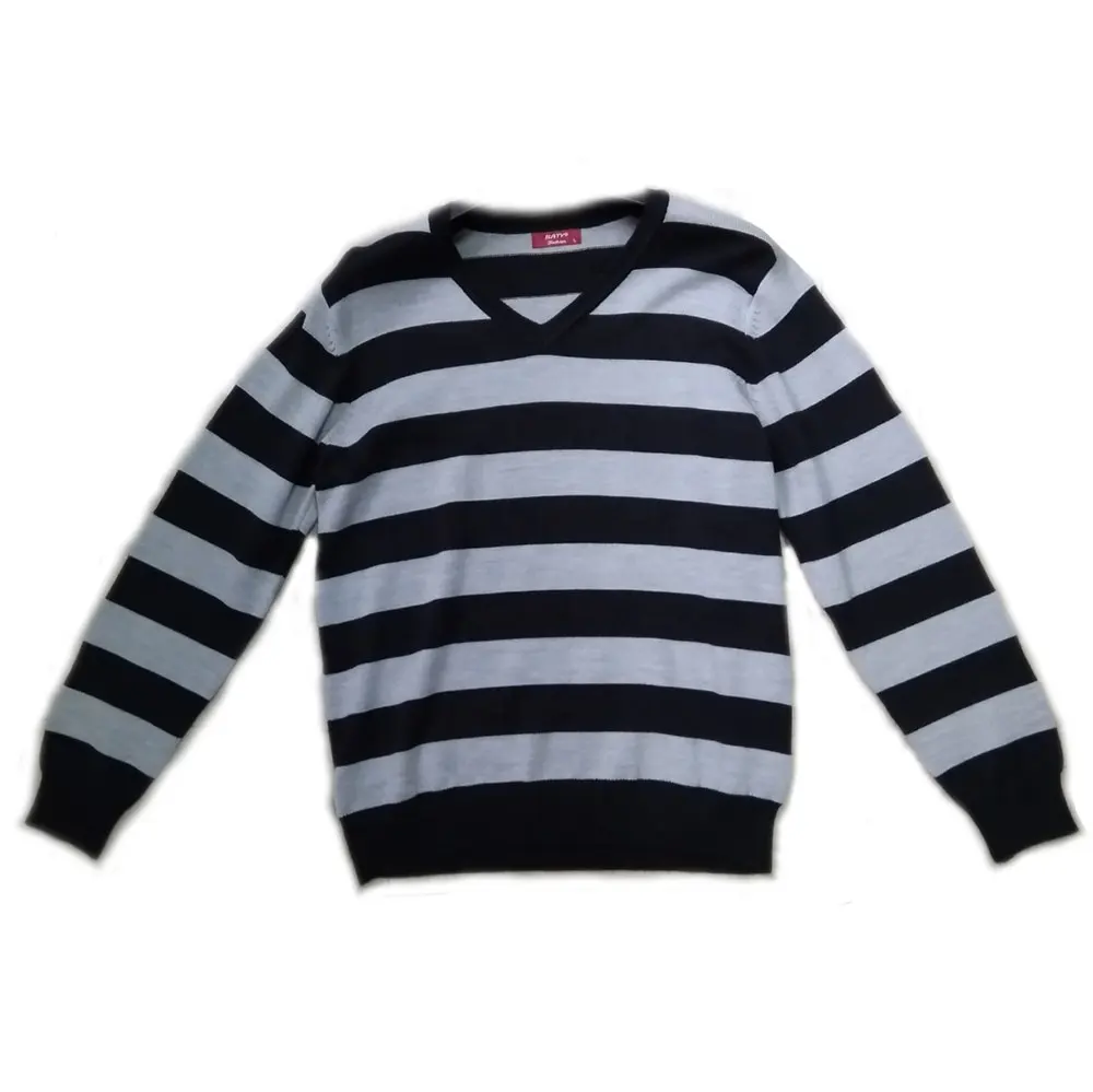 Black and white striped sweater, men sweaters, Vietnam sourcing service