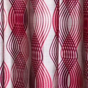 Pieza de 2 cortinas de algodón para ventana de puerta con estampado rojo plateado decoración del hogar cortinas listas para usar - Product Image 2