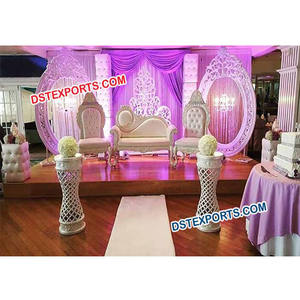Decoración para Escenarios de Boda, Panel Ovalado de Fibra para Escenarios de Boda Blancos, Fabricante de Escenarios para Bodas en Australia, Decoración para Eventos - Product Image 1