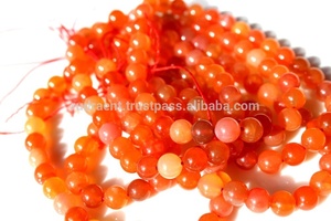 ลูกปัดสีส้มธรรมชาติ เกรดธรรมชาติ ขนาด 6 มม. เหมาะสำหรับงาน DIY หินอัญมณี Rudra Gems RE1016 ได้รับการรับรองจากผู้ตรวจสอบบุคคลที่สาม - Product Image 5