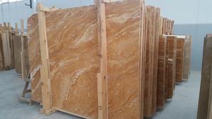 กระเบื้องหินธรรมชาติ Travertine สีเหลืองทอง2025ชิ้น100% แผ่นตัดไขว้ขนาดใหญ่ขัดมันขนาดตัดขัดมัน CEM-SLB-05-02ทำไก่งวง - Product Image 4