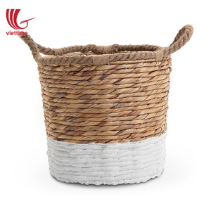 Naturally Durable Handwoven <b>Water</b> <b>Hyacinth</b> <b>Storage</b> <b>Basket</b> Wholesale Laundry <b>Basket</b> - Product Image 6