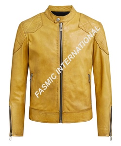 Real หนังนิ่มหนังแฟชั่นสไตล์ Ribbed Jacket - Product Image 6