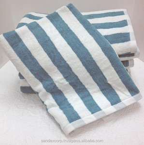 Nueva Toalla de playa atractiva Hilo de terciopelo Diseño de rayas teñidas Toallas de playa de golf de 70x150cm más vendidas de La India - Product Image 1