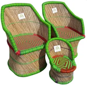 Neues Design Bambus tragbarer Bodens tuhl Home Bay Window Lazy Rückenlehne Stuhl mit Rückenlehne für Erwachsene und Kinder Lounge Lawn Terrace