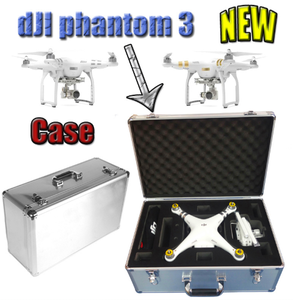 Estuche de Aluminio para <span class=keywords><strong>DJI</strong></span> <span class=keywords><strong>Phantom</strong></span> 3, Estuche Profesional de Aluminio EVA Rígido con Cierre de Llave, Caja para Dron FPV, Estuche para Herramientas de Quadcopter - Product Image 4