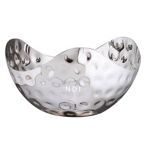 Modern Design Hot Sale Best Quality Round Fruit <b>Salad</b> <b>Server</b> <b>Bowl</b> Nickle Plated Finishing Dry Fruit Serving <b>Bowl</b> - Product Image 3