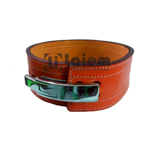 เข็มขัดออกกำลังกายหนังวัวสวมใส่สบายพร้อมคันโยกยกน้ำหนักอุปกรณ์ออกกำลังกายในยิมปรับสีได้ตามต้องการ - Product Image 1