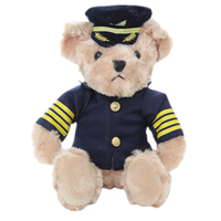 Oem Conception En Peluche pilote ours en peluche uniforme ours en peluche en peluche Avec Chapeau