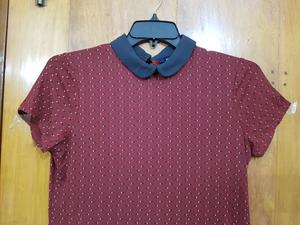 Blusa de mujer con estampado Allover de calidad de exportación 100% Material de viscosa de manga corta para la temporada de primavera - Product Image 4