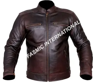 Hot sale custom latest design motorcycle leather jacket