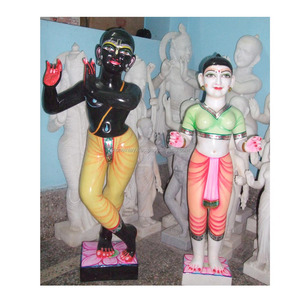 Idole unique de Radha Krishna en marbre - Product Image 1