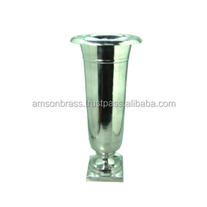 Aluminium Metal Wholesale Vintage Metal Vases for Home Decoration Outdoor <b>Garden</b> Decorative Flower Vase - Product Image 5