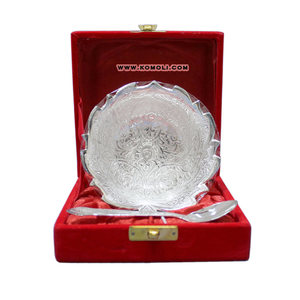 Silver Plated Brass Bowl Set in <b>Gift</b> Box As Wholesale Indian Wedding Favors Diwali <b>Gifts</b> - Product Image 4