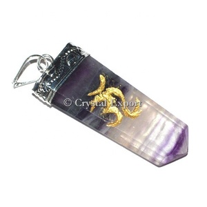 จี้ Om ดินสอฟลูออไรต์แบบหลายแท่ง - Product Image 1