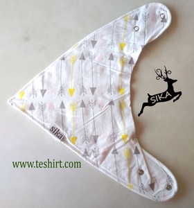 En Línea de alibaba compras respetuoso del medio ambiente 100% algodón diseño personalizado colores surtidos de algodón de bambú de bebé babero de compras en línea - Product Image 5