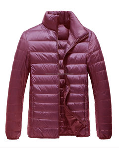 Abrigo acolchado ultraligero de invierno con cremallera para hombre de alta calidad, chaqueta acolchada ligera con cuello con capucha, tela tejida - Product Image 4