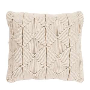 Housse de coussin en macramé bio, tissée à la main, par Avior - Product Image 3