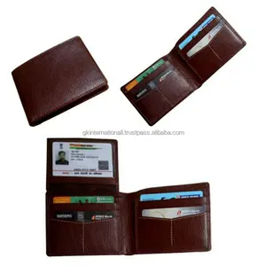 Customized men's leather wallet Made in India bulk order wholesale price cow leather men's leather wallet