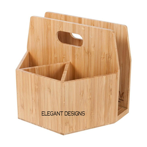 High Quality Antique-Designed Wooden <b>Utensil</b> <b>Holder</b> for Home <b>Kitchen</b> Three Compartment Set-Handcrafted Top Class Quality on Sale - Product Image 1