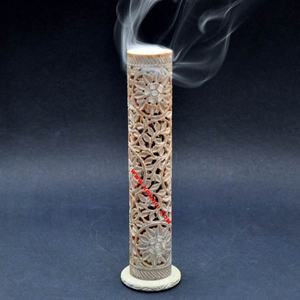 ที่ใส่เทียน/ธูป แบบหลอดแกะสลักจากหินสบู่ - Product Image 2