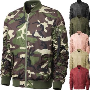 Mens Clothing Suppliers Wholesale Custom Zipper Bomber Jacket - Product Image 2