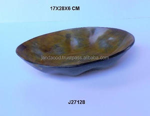 Cuenco de cuerno de Búfalo en acabado rugoso, forma ovalada pulida para decoración del hogar en todos los tamaños, ofrecido por Horn Art Ware - Product Image 2