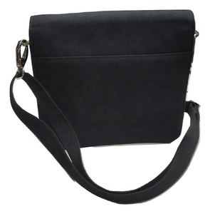 Bandolera de lona encerada Unisex de alta calidad, decoración bordada negra, estilo minimalista, patrón de algodón de azúcar, resistente al agua - Product Image 5