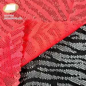 78 Nylon 22 Spandex Tiger Patroon Jacquard Mesh Netto Stof Voor Lingerie Decoratie